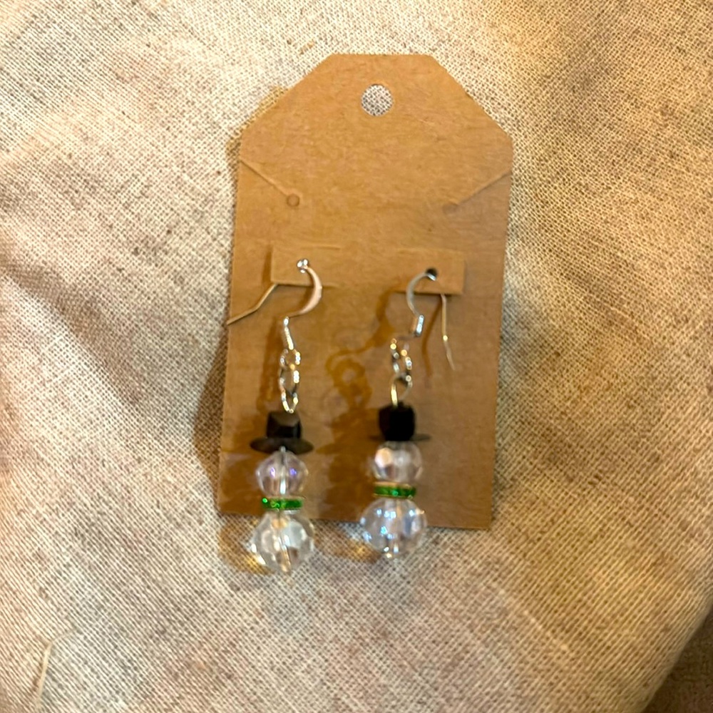 Snowman earrings